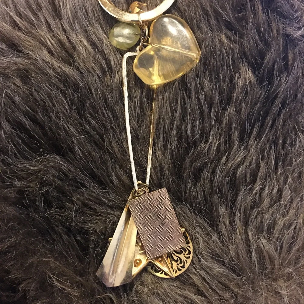Vintage repurpose salvaged estate gem keychain